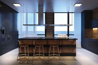 现代简约风格公寓温馨黑白餐厅吊顶设计