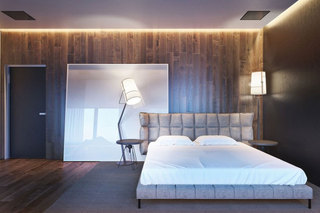 现代简约风格公寓温馨白色卧室卧室背景墙设计图纸