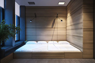 现代简约风格公寓温馨白色卧室装潢