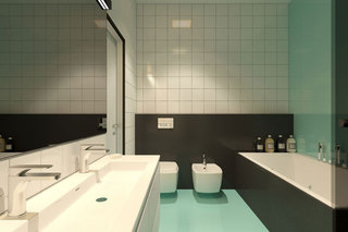 现代简约风格公寓温馨整体卫浴设计图纸