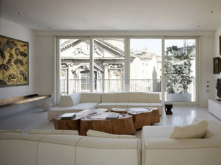 现代简约风格复式豪华白色客厅装潢