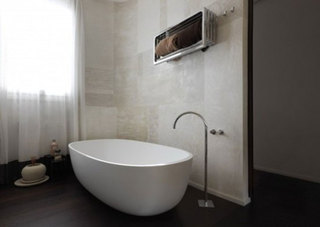 现代简约风格复式豪华白色浴缸图片