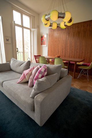 混搭风格小户型舒适布艺沙发图片