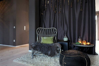 新古典风格公寓舒适黑白140平米以上躺椅效果图