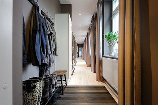 新古典风格公寓舒适白色140平米以上过道设计图