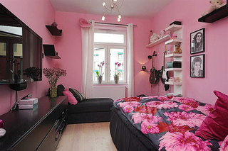 新古典风格公寓舒适粉色140平米以上卧室装潢