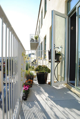 新古典风格公寓舒适白色140平米以上阳台装修