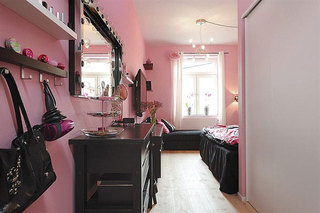 新古典风格公寓舒适粉色140平米以上设计图纸