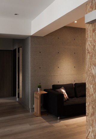 现代简约风格时尚原木色走廊设计图