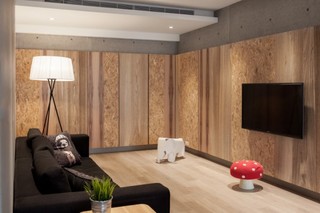 现代简约风格时尚原木色客厅设计