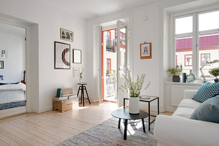 现代简约风格舒适白色客厅装修效果图