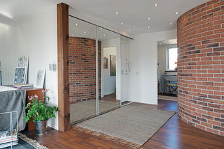 现代简约风格公寓舒适白色80平米阁楼走廊装修图片