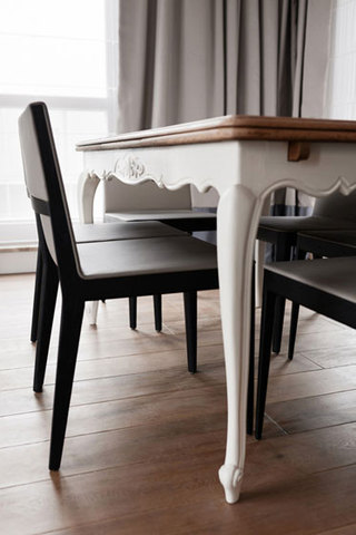 现代简约风格公寓艺术黑白100平米餐桌效果图