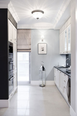 现代简约风格公寓简洁黑白100平米厨房改造