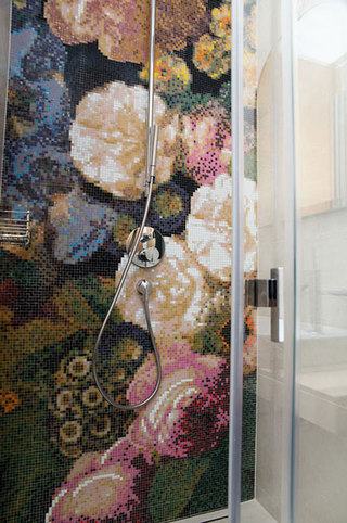 现代简约风格公寓艺术黑白100平米卫浴间瓷砖装修效果图