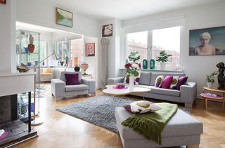北欧风格公寓舒适白色90平米客厅改造