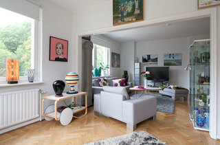 北欧风格公寓小清新白色90平米设计图