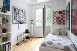 北欧风格公寓小清新白色90平米小卧室设计图纸