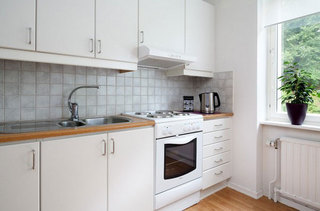 北欧风格公寓小清新白色90平米厨房设计图纸