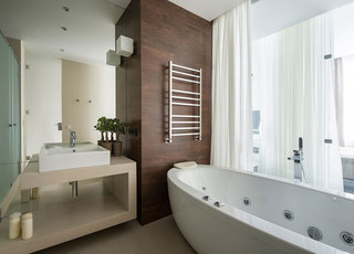 现代简约风格艺术白色60平米浴缸效果图