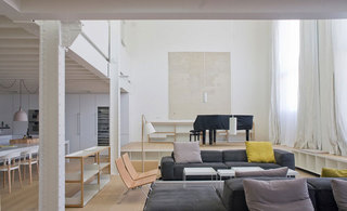 loft风格公寓简洁白色客厅设计图纸