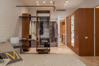 现代简约风格公寓舒适白色140平米以上衣帽间装潢