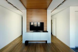 简约风格公寓舒适蓝色电视背景墙电视柜效果图