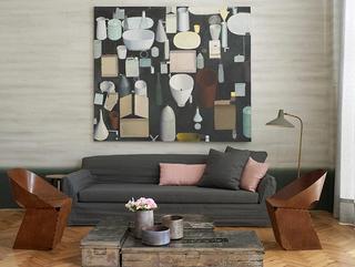 现代简约风格可爱沙发背景墙设计