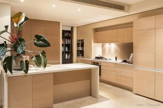 现代简约风格两室一厅舒适咖啡色厨房旧房改造家装图片