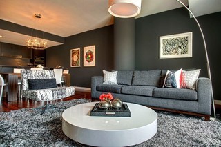 典雅沉稳灰色调住宅 温馨舒适公寓设计