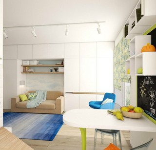 30平米超小户型空间设计 通透淡雅的家