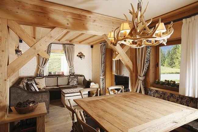 温暖原木色住宅 自然清新的木质公寓
