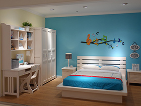 卧室流行现代简约风 8套白色家具效果图