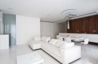 欧式风格公寓浪漫白色沙发效果图