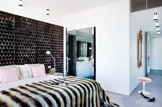 新古典风格公寓时尚黑白卧室卧室背景墙海外家居