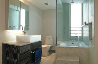 现代简约风格公寓舒适白色卫浴用品装修