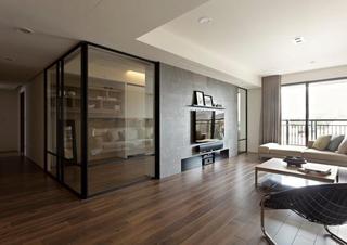 现代简约风格公寓简洁黑白隔断设计