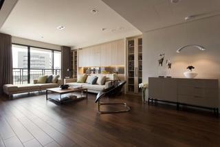 现代简约风格公寓时尚白色客厅隔断设计