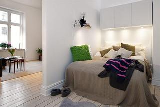北欧风格公寓温馨灰色卧室卧室背景墙装修效果图