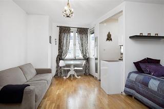 北欧风格单身公寓舒适白色效果图