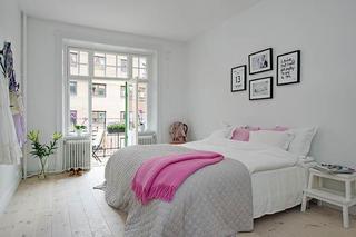 北欧风格复式舒适白色卧室装潢