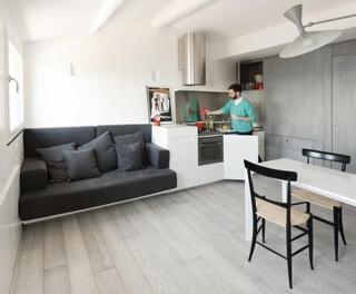 现代简约风格单身公寓灰色设计图