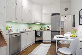 北欧风格复式简洁白色整体厨房改造