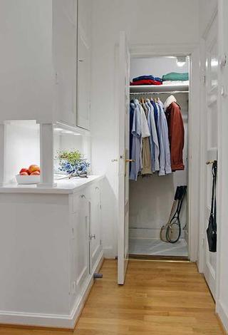 北欧风格复式简洁白色衣柜设计图纸