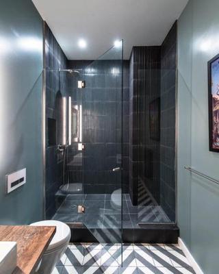 新古典风格公寓古典黑白卫浴用品装修图片