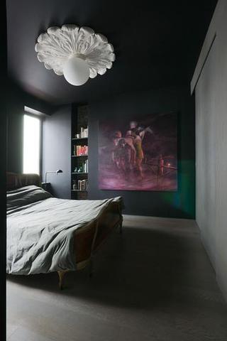 现代简约风格公寓时尚灰色卧室卧室背景墙设计