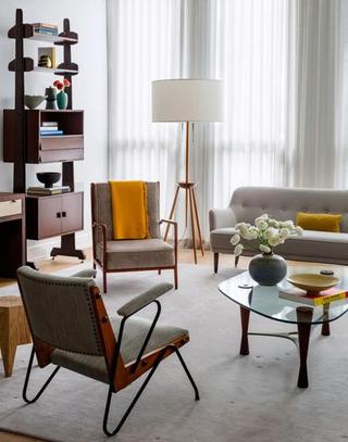 现代简约风格公寓舒适米色客厅沙发设计