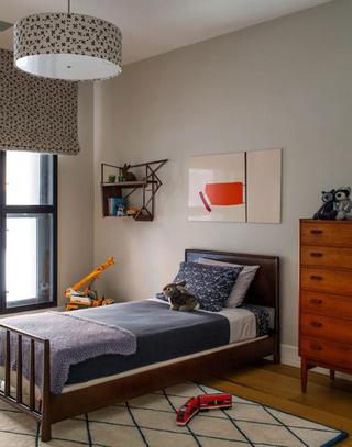 现代简约风格公寓舒适蓝色小卧室改造
