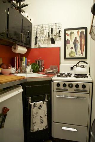 简欧风格小户型浪漫白色整体厨房设计图