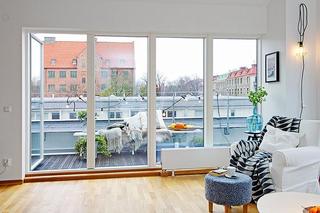 北欧风格公寓简洁白色效果图
